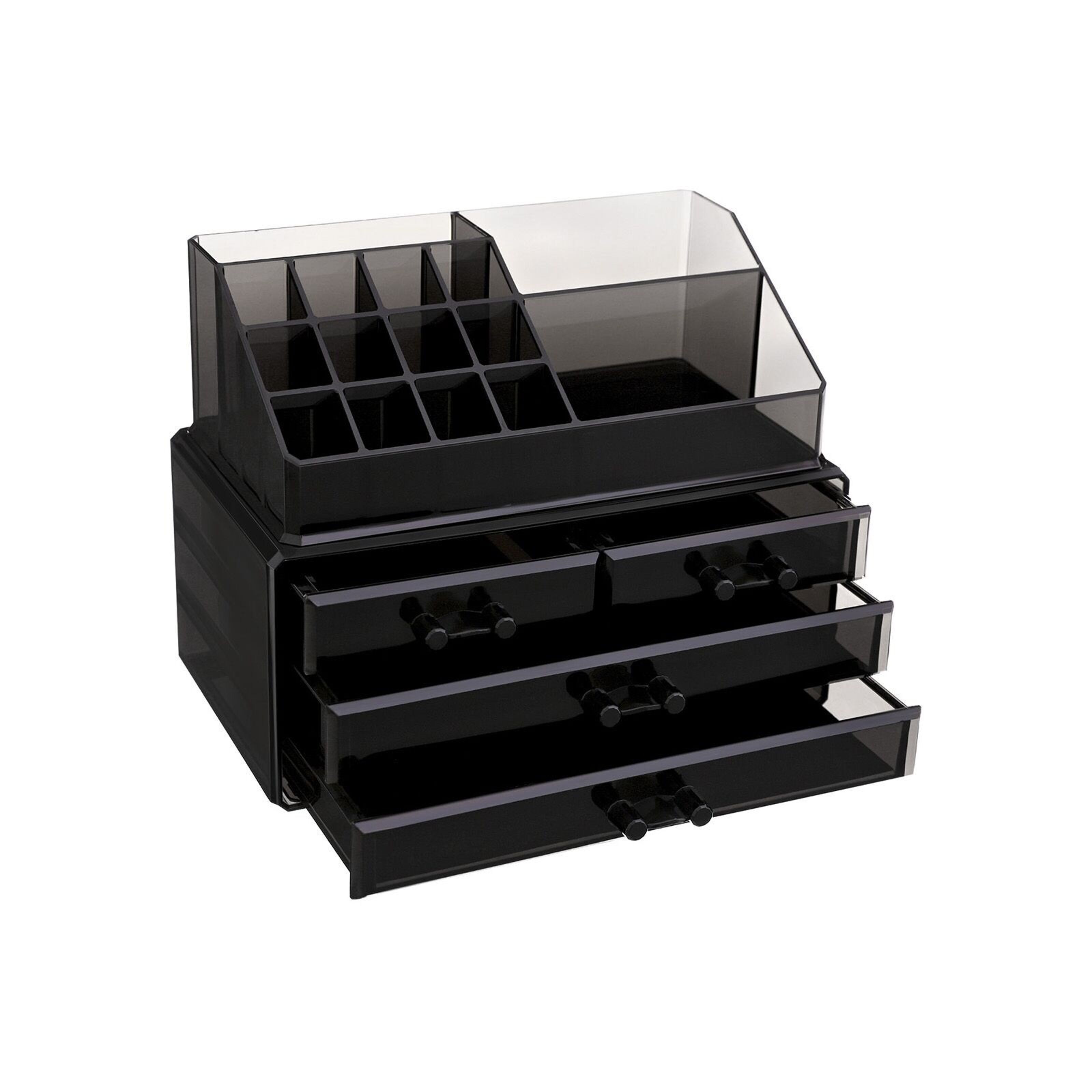 Compra Living Design organizer per trucchi a 4 cassetti nero 24 x 13,5 x  18,5 cm (L x P x A) all'ingrosso