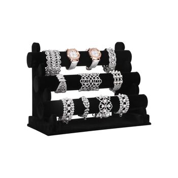 Living Design Porte-bracelet en velours noir 1