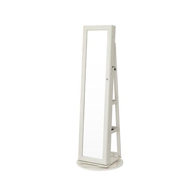 Living Design Joyero giratorio con espejo 35,5 x 3 x 19,5 cm (ancho x alto x fondo)