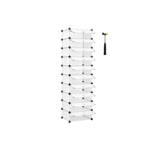 Living Design Plug-in shelf with doors 10 compartments white 43 x 173 x 31 cm (W x H x D)