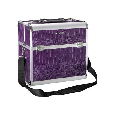 Living Design Vanity case motif croco violet 36,5 x 35 x 22 cm (L x H x P)