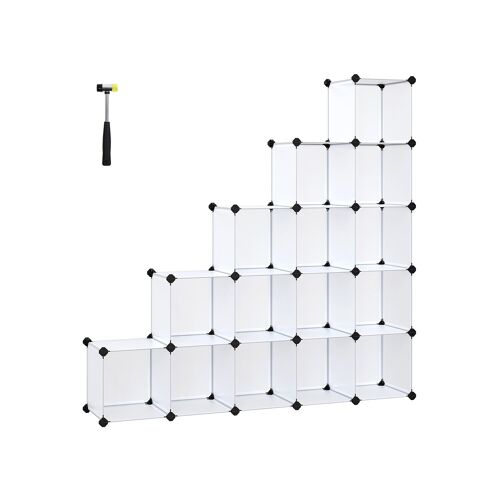 Living Design Shelving system to hang 16 cubes white 125 x 125 x 31 cm (W x H x D)