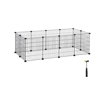 Living Design Enclos pour rongeurs 12 grilles 143 x 73 x 46 cm (L x L x H) 1