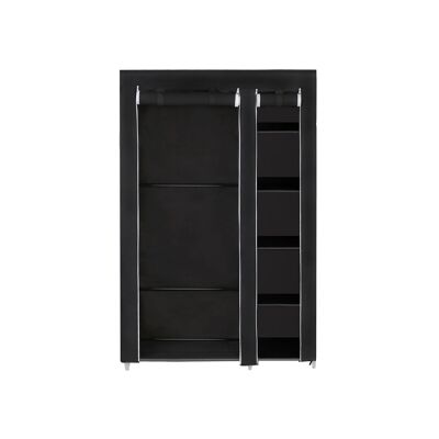 Living Design Fabric cabinet 175 x 110 cm black 110 x 175 x 45 cm (W x H x D)
