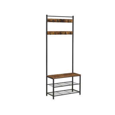 Living Design Cabinet and shoe rack in industrial style 70 x 175 x 32 cm (W x H x D)