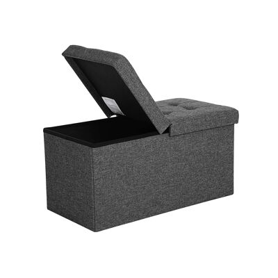 Living Design Bench with hinged lid 76 cm dark gray 76 x 38 x 38 cm (W x H x D)