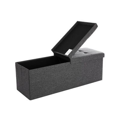 Living Design Bench with hinged lid 110 cm dark gray