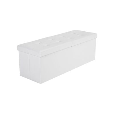 Living Design Bench with hinged lid 110 cm White 110 x 38 x 38 cm (W x H x D)