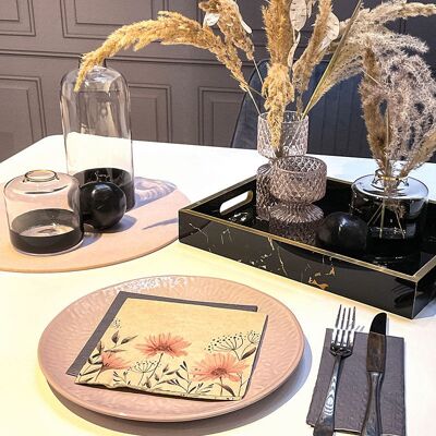 Tovaglioli decorativi di alta qualità "Fiori delicati"