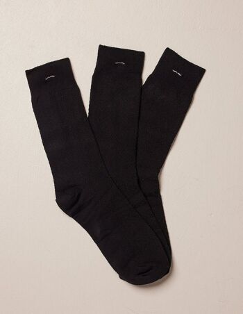 Pack de 3 chaussettes homme - gaufrées noir 2