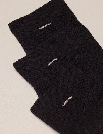 Pack de 3 chaussettes homme - gaufrées noir 3