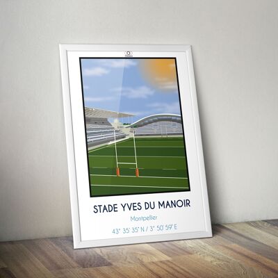 Poster dello stadio di rugby Yves du Manoir