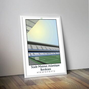 Affiche stade de foot de BORDEAUX