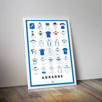 Affiche maillots football d'AUXERRE