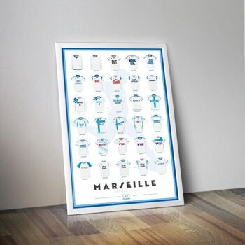 Affiche maillots foot de MARSEILLE 1
