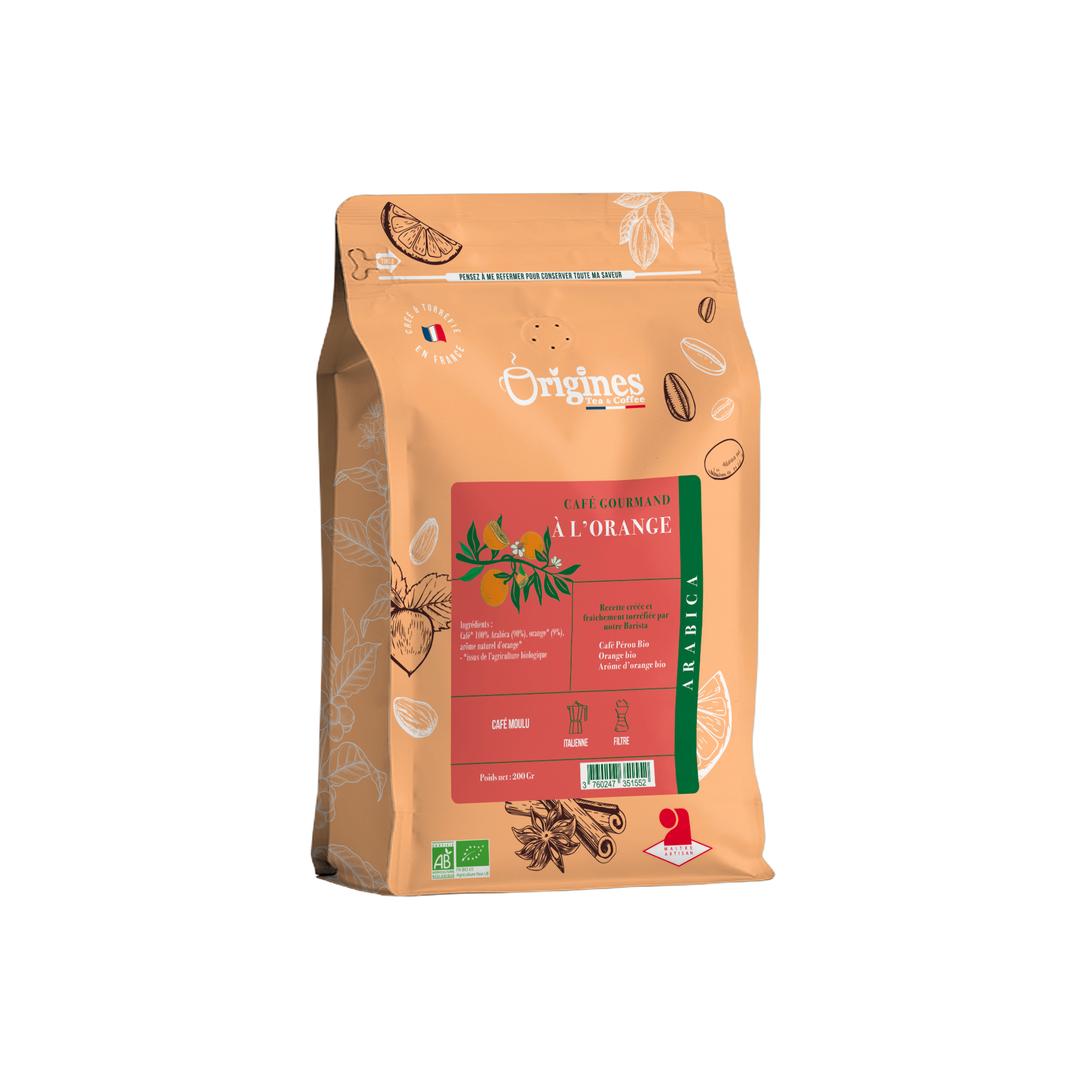 Organic Orange Gourmet Coffee
