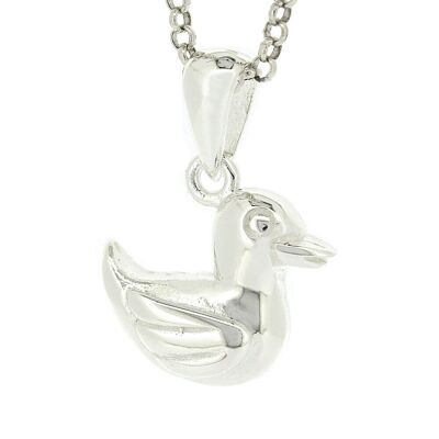 Sterling Silver Duckling with 18" Trace Chain and Presentation Box