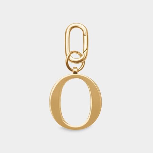 O - Gold Metal Letter Keyring