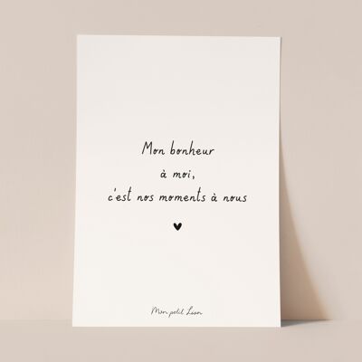 Cartolina A6 la mia felicità