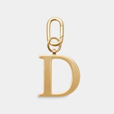 D – Schlüsselanhänger mit Buchstaben aus goldenem Metall