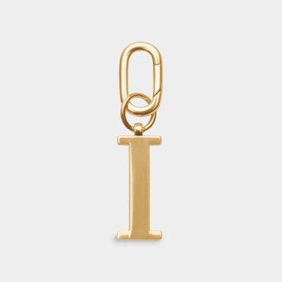 I – Goldfarbener Metall-Buchstaben-Schlüsselanhänger
