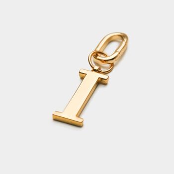 I - Porte-clés lettre en métal doré 2