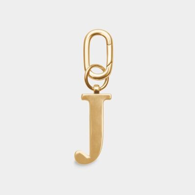 J – Goldfarbener Metall-Buchstaben-Schlüsselanhänger