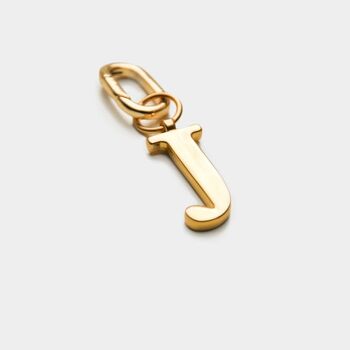 J - Porte-clés lettre en métal doré 2