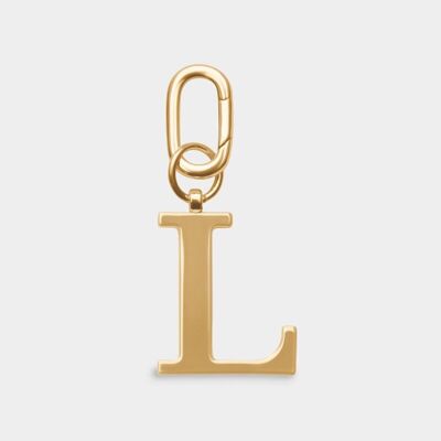 L – Schlüsselanhänger mit Buchstaben aus goldenem Metall