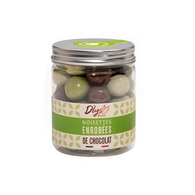 Chocolate-covered hazelnuts