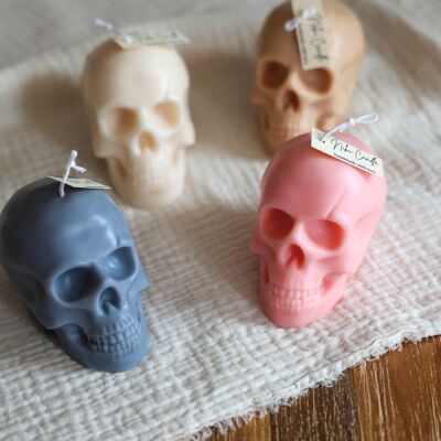 Skull candle - handmade