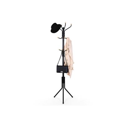 Deba Meubelen Black metal hat rack 182 x 44 cm (H x Ø)