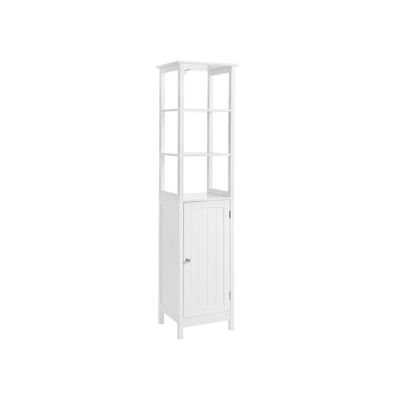 Deba Meubelen High white bathroom cabinet 40 x 32 x 160 (L x W x H),