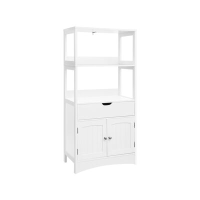 Deba Meubelen Large white bathroom cabinet 60 x 32.5 x 122 cm (L x W x H)