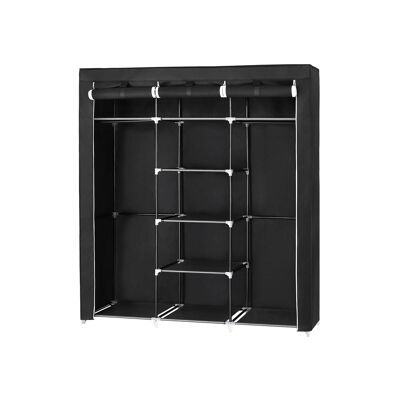Deba Meubelen Fabric cabinet 175 x 150 cm Black 150 x 175 x 45 cm (W x H x D)