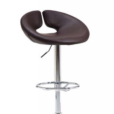 Deba Meubelen Brown Atlanta bar stool 50x58x95 brown artificial leather Chromed metal
