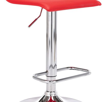 Deba Meubelen DYN red bar stool 41x38x65 red imitation leather Chromed metal