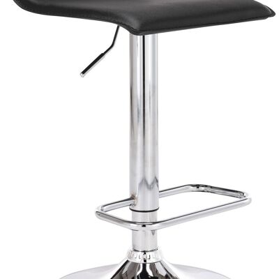 Deba Meubelen DYN black bar stool 41x38x65 black leatherette Chromed metal