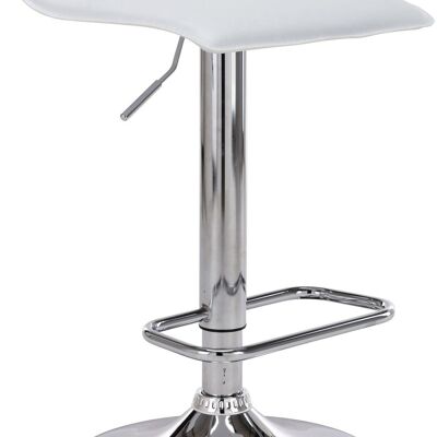 Deba Meubelen DYN white bar stool 41x38x65 white imitation leather Chromed metal