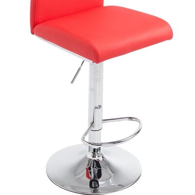 Deba Meubelen Cologne red bar stool 47x38.5x95 red imitation leather Chromed metal