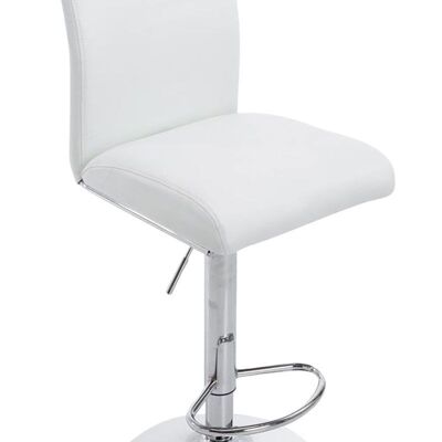 Deba Meubelen Cologne white bar stool 47x38.5x95 white imitation leather Chromed metal