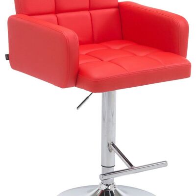 Deba Meubelen Los Angeles red artificial leather bar stool 56x60x93 red artificial leather metal
