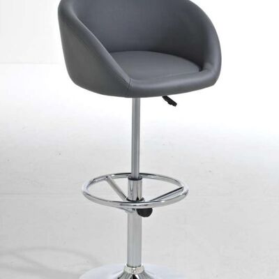 Deba Meubelen Miami Gray bar stool 47x54x106 Gray artificial leather Chromed metal