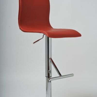 Deba Meubelen Paris red bar stool 41x41x120 red faux leather Chromed metal
