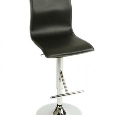 Deba Meubelen Paris black bar stool 41x41x120 black faux leather Chromed metal