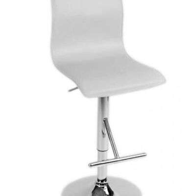 Deba Meubelen Paris white bar stool 41x41x120 white faux leather Chromed metal