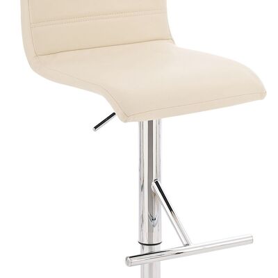 Deba Meubelen Cream Potsdam bar stool 47x46x114 cream imitation leather Chromed metal