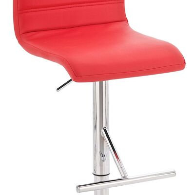 Deba Meubelen Potsdam red bar stool 47x46x114 red faux leather Chromed metal
