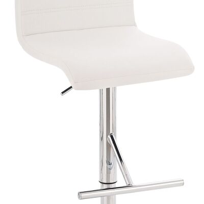 Deba Meubelen Potsdam white bar stool 47x46x114 white faux leather Chromed metal