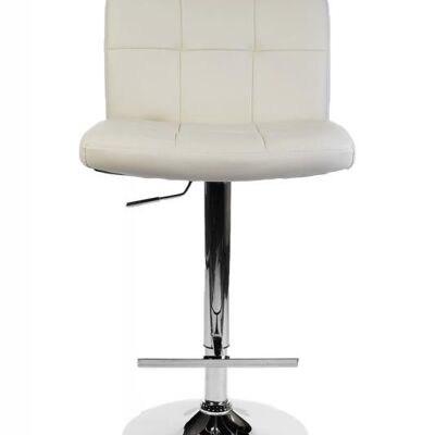 Deba Meubelen Lyon cream bar stool 45x45x114 cream imitation leather Chromed metal
